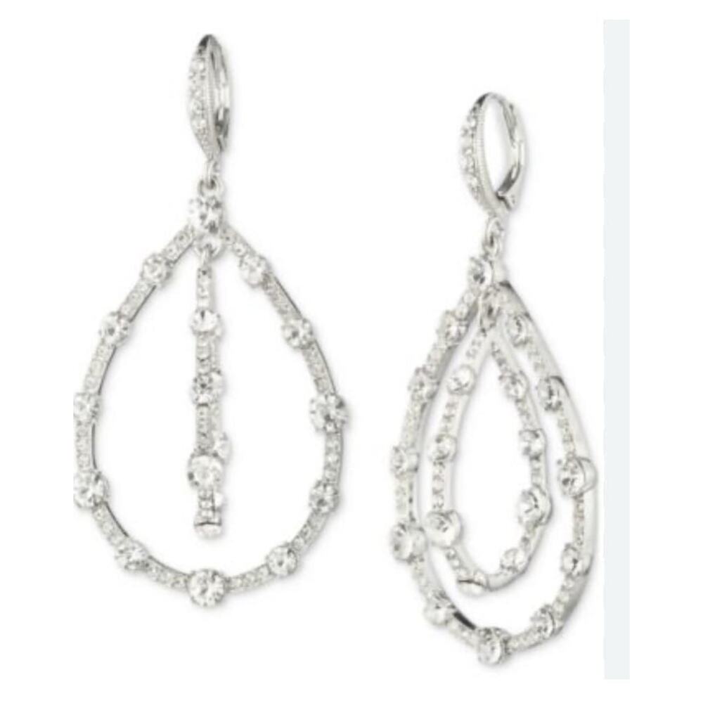 Givenchy Pavé Crystal Orbital Drop Earrings